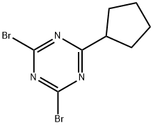 2,4-Dibromo-6-cyclopentyl-1,3,5-triazine Structure