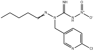Hydrazinecarboximidamide, 1-[(6-chloro-3-pyridinyl)methyl]-N-nitro-2-pentylidene- 구조식 이미지