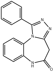 1-Phenyl-4H-[1,2,4]triazolo[4,3-a][1,5]benzodiazepin-5(6H)-one 구조식 이미지
