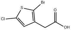 2-(2-bromo-5-chlorothiophen-3-yl)acetic acid 구조식 이미지