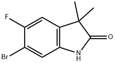 6-bromo-5-fluoro-3,3-dimethylindolin-2-one 구조식 이미지