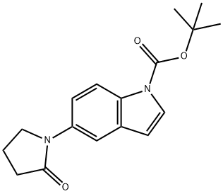 tert-butyl 5-(2-oxopyrrolidin-1-yl)-1H-indole-1-carboxylate Structure