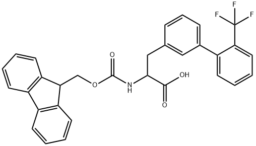 Fmoc-3-(2-trifluoromethylphenyl)-DL-phenylalanine Structure