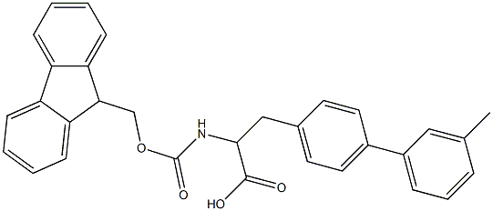 Fmoc-4-(3-methylphenyl)-DL-phenylalanine Structure
