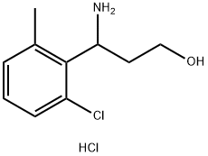 3-AMINO-3-(2-CHLORO-6-METHYLPHENYL)PROPAN-1-OL HYDROCHLORIDE Structure