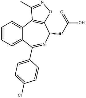 4H-Isoxazolo[5,4-d][2]benzazepine-4-acetic acid, 6-(4-chlorophenyl)-1-methyl-, (4S)- 구조식 이미지