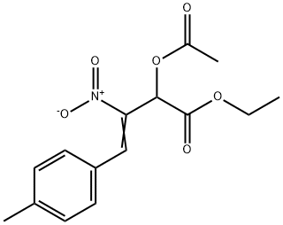 Ethyl 2-acetoxy-3-nitro-4-(p-tolyl)but-3-enoate 구조식 이미지