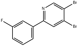 3,4-Dibromo-6-(3-fluorophenyl)pyridine Structure