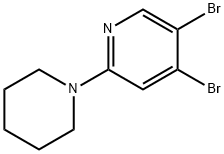 3,4-Dibromo-6-(piperidino)pyridine Structure