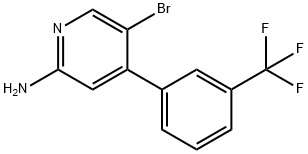 2-Amino-5-bromo-4-(3-trifluoromethylphenyl)pyridine Structure