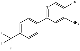 4-Amino-3-bromo-6-(4-trifluoromethylphenyl)pyridine Structure