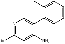 2-Bromo-4-amino-5-(2-tolyl)pyridine 구조식 이미지