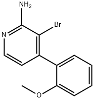 2-Amino-3-bromo-4-(2-methoxyphenyl)pyridine Structure