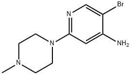 3-Bromo-4-amino-6-(N-methylpiperazin-1-yl)pyridine Structure