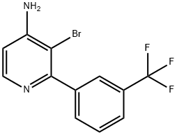 3-BROMO-2-[3-(TRIFLUOROMETHYL)PHENYL]PYRIDIN-4-AMINE 구조식 이미지