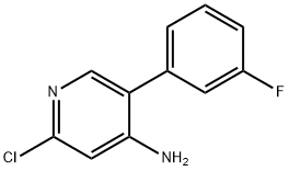 2-Chloro-4-amino-5-(3-fluorophenyl)pyridine Structure