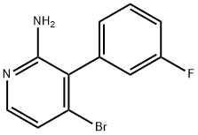 2-Amino-4-bromo-3-(3-fluorophenyl)pyridine 구조식 이미지