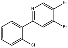 3,4-Dibromo-6-(2-chlorophenyl)pyridine Structure