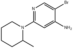 5-BROMO-2-(2-METHYLPIPERIDIN-1-YL)PYRIDIN-4-AMINE Structure