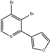 3,4-Dibromo-2-(3-furyl)pyridine Structure