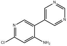 2-Chloro-4-amino-5-(5-pyrimidyl)pyridine 구조식 이미지