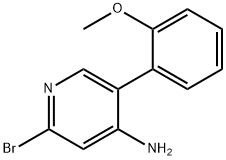 2-Bromo-4-amino-5-(2-methoxyphenyl)pyridine 구조식 이미지