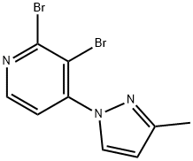 2,3-Dibromo-4-(3-methyl-1H-pyrazol-1-yl)pyridine Structure