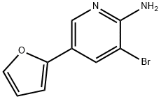 2-Amino-3-bromo-5-(2-furyl)pyridine 구조식 이미지