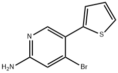 4-Bromo-2-amino-5-(2-thienyl)pyridine Structure