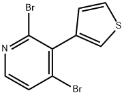 2,4-Dibromo-3-(3-thienyl)pyridine 구조식 이미지