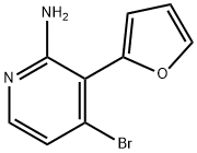 2-Amino-4-bromo-3-(2-furyl)pyridine Structure