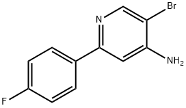 5-BROMO-2-(4-FLUOROPHENYL)PYRIDIN-4-AMINE 구조식 이미지