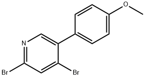 2,5-Dibromo-5-(4-methoxyphenyl)pyridine 구조식 이미지