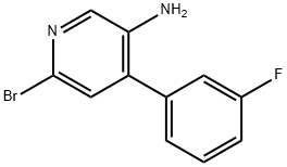 2-Bromo-5-amino-4-(3-fluorophenyl)pyridine 구조식 이미지