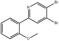 3,4-Dibromo-6-(2-methoxyphenyl)pyridine Structure