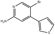 5-Bromo-2-amino-4-(3-thienyl)pyridine Structure
