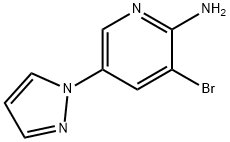 2-Amino-3-bromo-5-(1H-pyrazol-1-yl)pyridine Structure
