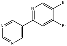 3,4-Dibromo-6-(5-pyrimidyl)pyridine 구조식 이미지