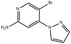 2-Amino-5-bromo-4-(1H-pyrazol-1-yl)pyridine 구조식 이미지