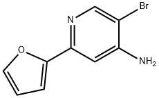 5-BROMO-2-(FURAN-2-YL)PYRIDIN-4-AMINE 구조식 이미지
