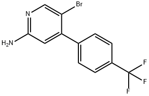 2-Amino-5-bromo-4-(4-trifluoromethylphenyl)pyridine 구조식 이미지