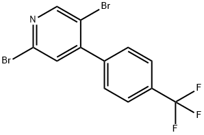 2,5-Dibromo-4-(4-trifluoromethylphenyl)pyridine 구조식 이미지