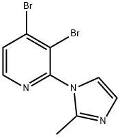 3,4-Dibromo-2-(2-methylimidazol-1-yl)pyridine Structure