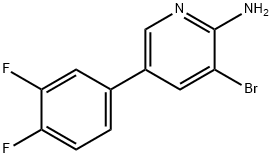 2-Amino-3-bromo-5-(3,4-difluorophenyl)pyridine Structure