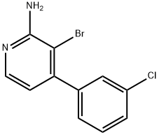 2-Amino-3-bromo-4-(3-chlorophenyl)pyridine Structure