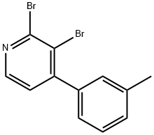 2,3-Dibromo-4-(3-tolyl)pyridine 구조식 이미지