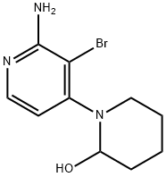 2-Amino-3-bromo-4-(2-hydroxypiperidin-1-yl)pyridine Structure