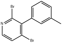 2,4-Dibromo-3-(3-tolyl)pyridine Structure