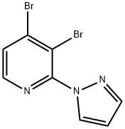 3,4-Dibromo-2-(1H-pyrazol-1-yl)pyridine 구조식 이미지