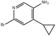 2-Bromo-5-amino-4-(cyclopropyl)pyridine Structure